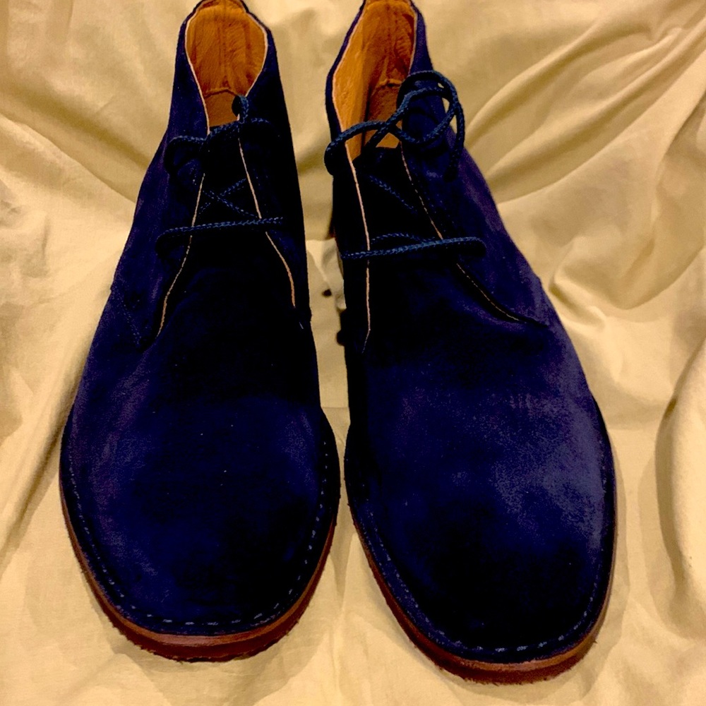 Blue Suede Chukka Boots - 11.5